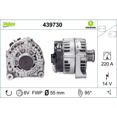 Abbildung von VALEO 439730 Lichtmaschine 14V 220A BMW: 5 Touring, Saloon