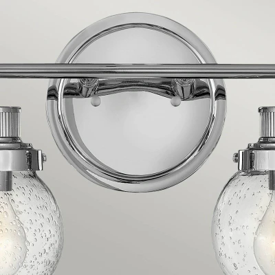 Abbildung von Elstead Lighting QN POPPY2 PC BATH QUINTIESSE Wandleuchte Poppy E27 2x40W IP44 Stahl Chrom poliert, Glas klar L:18.3cm H:25cm B:37.3cm dimmbar