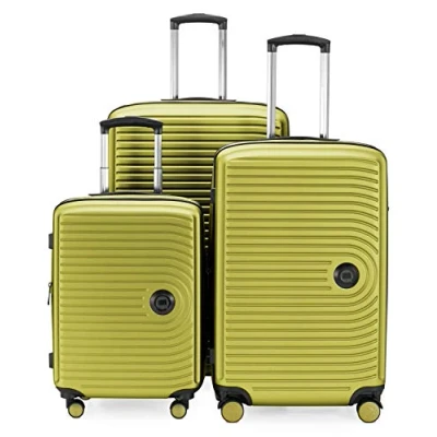 Abbildung von HAUPTSTADTKOFFER Mitte 3er Kofferset Handgepäckskoffer 55 cm, mittelgroßer Koffer 68 cm + großer Reisekoffer 77 Hartschale ABS, TSA, Farn
