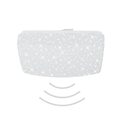 Abbildung von Telefunken LED Deckenleuchte Deckenlampe mit Sternenhimmel Effekt, inkl. Bewegungsmelder, Tageslichtsensor, 12W, 270x270x76mm (LxBxH)