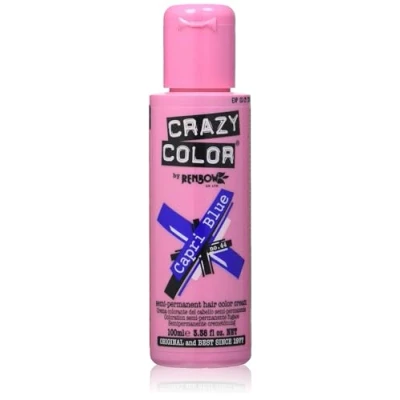 Abbildung von 2x Crazy Color Semi Permanente Haarfarbe 100ml (Capri Blue Blau)