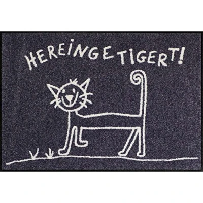 Abbildung von Salonloewe Fußmatte waschbar Hereingetigert 50x75 cm SLD1371 050X077