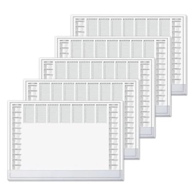 Abbildung von SIGEL H6366 Papier Schreibtischunterlage DIN A2, mit transparenter Schutzleiste, Kalender 2026 2027, 40 Blatt, Schreibunterlage, 5 Stück, Schreibunterlage aus nachhaltigem