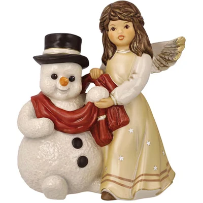 Abbildung von Goebel Engelfigur Kuschelige Winternacht Himmelsboten Weihnachten Champagner