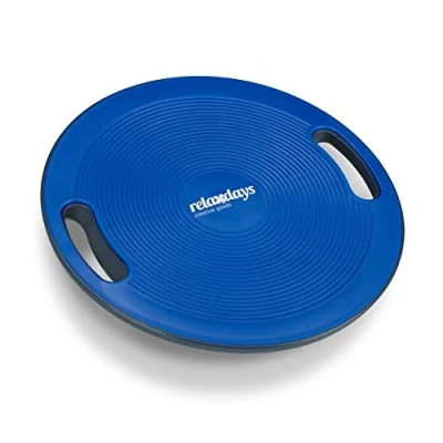 Abbildung von Relaxdays Unisex Erwachsene Balance Board rutschfeste Oberfl che seitliche Griffe Wackelbrett Gleichgewichtstraini, blau, 1 St ck EU
