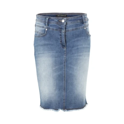 Abbildung von Betty Barclay MIT Fransen Bleistiftrock, Damen, Größe: 36, Light blue denim