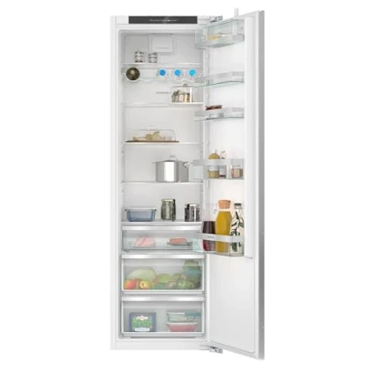 Abbildung von Siemens KI81RADD0, iQ500, Einbau Kühlschrank, 177,5 x 56 cm Nische, 310 L, Made in Germany, bottleRack für Flaschen, 2x längere Frische, schnellere Kühlung, softClosing Tür, sehr Leise, Flachscharnier