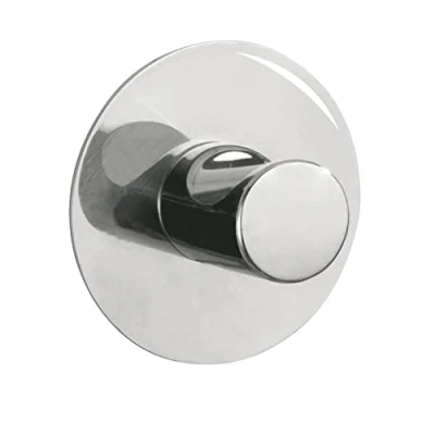 Abbildung von WENKO Wandhaken Mod. Savona stilvoller Chrom Rundhaken für Bad Küche Gäste WC Schlafzimmer massive Qualität ideal Handtücher Ø 5 x 2 cm glänzend Silber