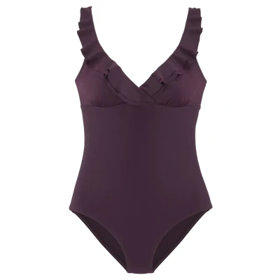 Abbildung von Lascana Jette BY Swimsuit Badeanzug, Damen, Größe: 44xB, Bordeaux