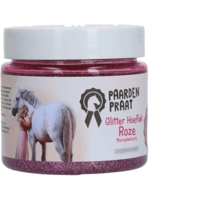 Abbildung von Paardenpraat Huflack Glitter Rosa 150ml