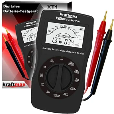Abbildung von kraftmax Profi Batterietester XT1 Revolution V2 Akku Batterie Tester der neusten Generation Testgerät inkl. Innenwiderstand Test