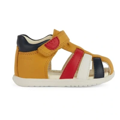 Abbildung von Geox Trekkingsandale für Kinder, Größe: 26, Ochre yellow multicolor Schuhe