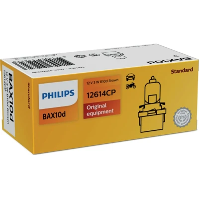 Abbildung von PHILIPS 12614CP Glühlampe, Instrumentenbeleuchtung 12 3 Kunststoffsockellampe B10d