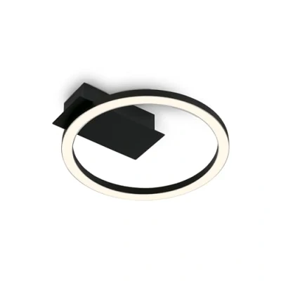 Abbildung von BRILONER LED Deckenlampe Frame, Deckenleuchte mit warmweißer Lichtfarbe, 5W Lampe, Wohnzimmerlampe, Schlafzimmerlampe, 210x200x45 mm (LxBxH), Schwarz
