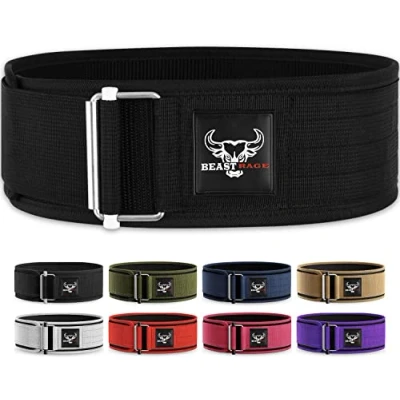 Abbildung von Beast Rage Gewichthebergürtel Auto Lock Trainingsgürtel Krafttraining Fitness Powerlifting Gepolsterter Fitnessstudio Bodybuilding Gürtel Männer &amp; Frauen Kreuzheben Workout