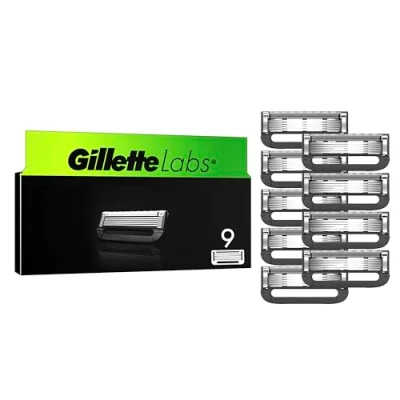 Abbildung von Gillette Labs Rasierklingen für Männer, 9 Ersatzklingen, Kompatibel mit allen GilletteLabs Rasierern (inkl.Heated Razor)