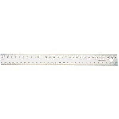 Abbildung von Wedo 525130 Lineal (aus Stahl, mit Korkrücken, 30 cm) silber