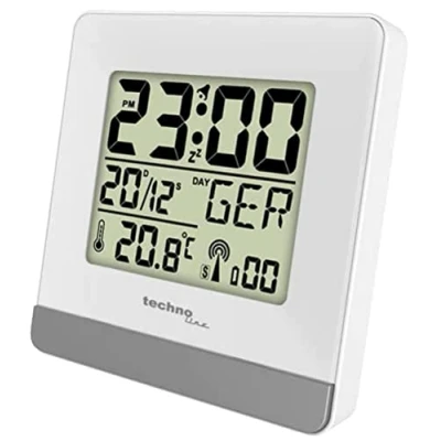 Abbildung von Technoline Funkwecker mit Temperaturanzeige, Weiß, 79 x 30 mm