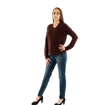 Abbildung von ONLY Onlcamilla Vneck Strickpullover, Damen, Größe: XS, Port royale melange