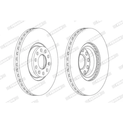 Abbildung von FERODO PREMIER Coat+ disc DDF1983C 1 Bremsscheibe 320,9 29,8 5 Belüftet beschichtet ohne Schrauben AUDI: A6 C5 Avant, Saloon