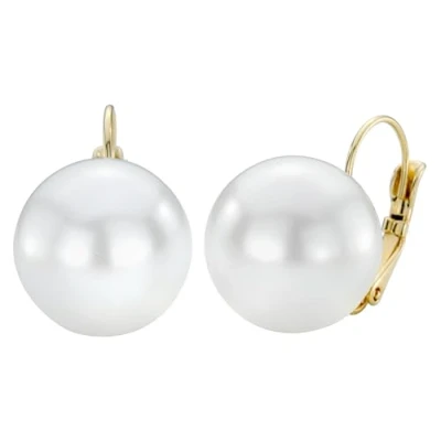 Abbildung von Traveller Ohrhänger Brisur Perle 16mm Weiß 22kt vergoldet 901616