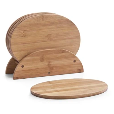 Abbildung von Zeller 25266 Brettchenst?nder, 7 teilig, oval, Bamboo, ca. 24 x 19,5 cm, 1 Pack, Natur