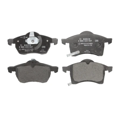 Abbildung von BOSCH 0 986 424 457 Bremsbelagsatz Low Metallic mit akustischer Verschleißwarnung Kolbenclip OPEL: Astra G Caravan, Zafira A, CC
