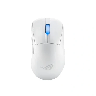 Abbildung von ASUS ROG Keris II Ace Wireless AimPoint White Gaming Maus (ergonomisch, optischer Sensor Pro, 42.000 DPI, Optical Micro Switches, USB, Bluetooth, 2,4 GHz HF SpeedNova, weiß)