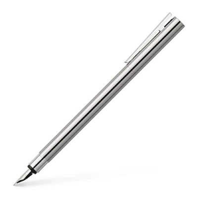 Abbildung von FABER CASTELL 342000 Füller Neo Slim Edelstahl, Federbreite M, silber glänzend