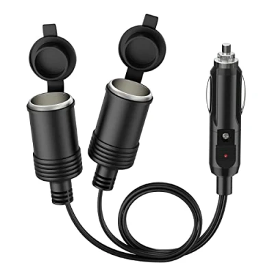 Abbildung von Zigarettenanzünder Verteiler,12V/24V Buchse 1 bis 2 KFZ Auto Stecker Adapter