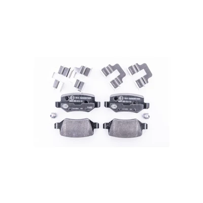 Abbildung von HELLA 8DB 355 012 131 Bremsbelagsatz nicht für Verschleißwarnanzeiger vorbereitet mit Bremssattelschrauben Zubehör MERCEDES BENZ: B Class, A Class