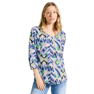 Abbildung von Cecil Print Bluse, Damen, Größe: XXL, Weiß