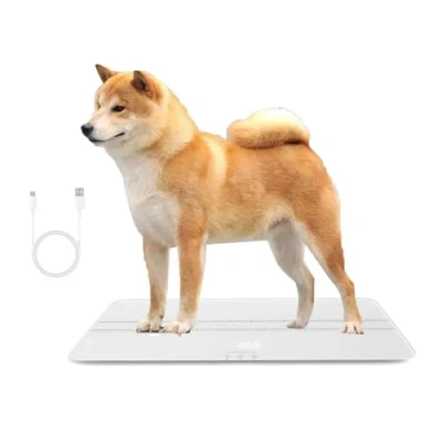 Abbildung von Digital Pet Scale for Dogs,Charging Version,Animal Platform, 3 Weighing Modes, kg, lb,st:lb,Max 220 lbs, Precision 10g, 27.16X 12.99inchs