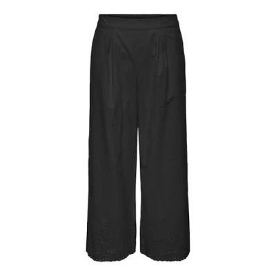Abbildung von ONLY Onlroxanne Geschnitten Stoffhose, Damen, Größe: XL, Black