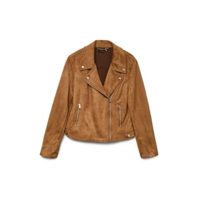 Abbildung von VERO MODA Damen Vmjose Short Faux Suede Jacket Noos, Cognac, S EU