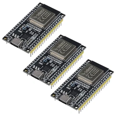 Abbildung von AZDelivery 3 x ESP32 NodeMCU Module WLAN WiFi Dev Kit C Development Board mit CP2102 und USB Anschluss ESP 32 wroom kompatibel Arduino inklusive E Book!