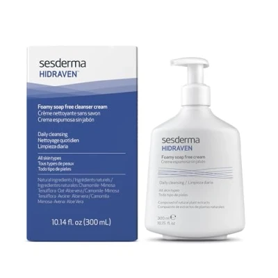 Abbildung von Sesderma Hidraven Schäumende Seifenfreie Creme Empfindliche Haut Sensitive Make Up Entferner für Alle Hauttypen