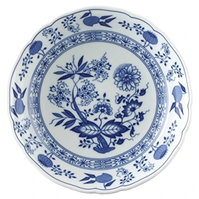 Abbildung von Hutschenreuther Blau Zwiebelmuster Salatteller 19 cm tief