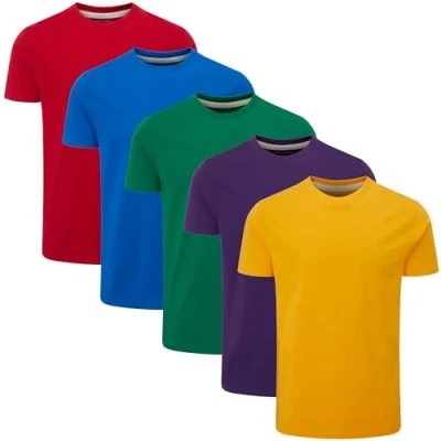 Abbildung von Charles Wilson 5er Packung Einfarbige T Shirts mit Rundhalsausschnitt (XL, Additions Type 23)