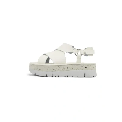 Abbildung von Camper Oruga UP Plateausandalette, Damen, Größe: 36, Weiß natural Schuhe