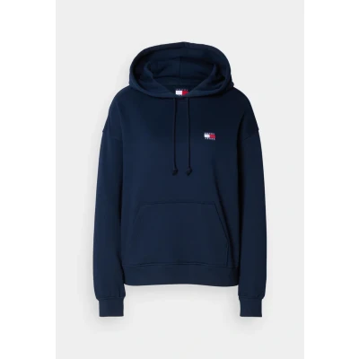Abbildung von Tommy Jeans Badge Hoodie Sweatshirt, Damen, Größe: XS, Dark night navy