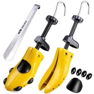 Abbildung von SULPO 2 Stück Shoe Stretcher Größe 41 42, Schuhspanner fur Damen und Herren, Schuhweiter, Schuhe dehnen, Stiefeldehner zum weiten plus Schuhlöffel