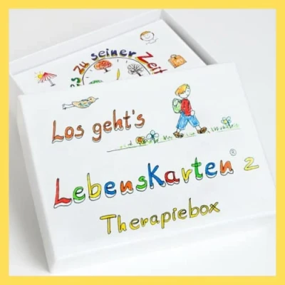 Abbildung von Lebenskarten 2 &quot;Therapiebox&quot; von Barbara Völkner (88 Karten, beschichtet, A7 Format: 7,5x10,5cm) Therapiekarten Entwickelt für häufigen Einsatz in Psychotherapie, Beratung und Coaching