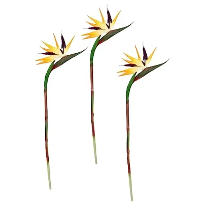 Abbildung von Künstliche Blume Strelitzie Paradiesvogelblume Exotischer Dekozweig Zweig Einzelblume Dekoblume Tropische Vase Arrangement Gesteck Stielblume Gold Hochzeit Hawaii Party Themenparty Dekoration