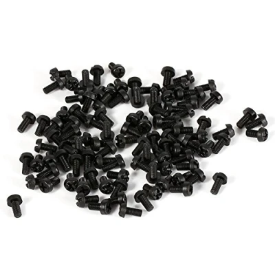 Abbildung von Schwarze Schrauben Set, M3 6 mm rund Nylon für Holz, Schraube Mutter