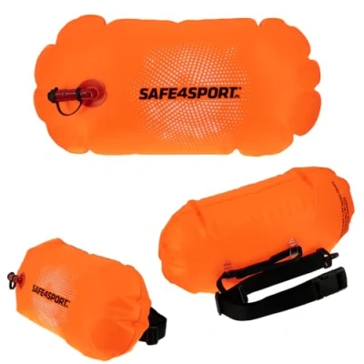 Abbildung von SAFE4SPORT BasicSwimmer Aufblasbare Sicherheitsboje zum Schwimmen Leichte Schwimmboje