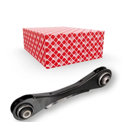 Abbildung von FEBI BILSTEIN 106553 Querlenker mit Gummilagern Hinterachse links, oben, vorne Stahlblech BMW: 3 Touring, 1 Hatchback, Saloon