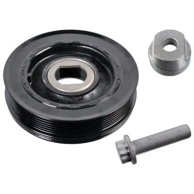 Abbildung von FEBI BILSTEIN 175310 Kurbelwellenriemenscheibe 7PK 158 mit Rohrverbinder, Schraube, für Kurbelwelle RENAULT: SCENIC 3, Scénic IV