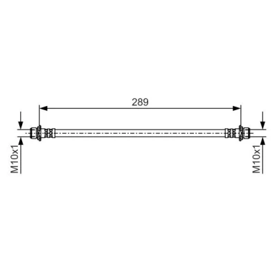 Abbildung von BOSCH 1 987 481 A59 Bremsschläuche 289 M10x1