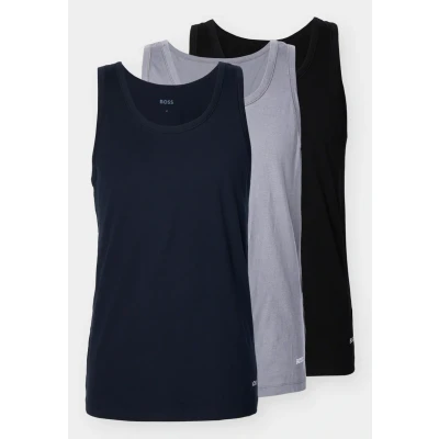 Abbildung von BOSS TANK Classic 3 PACK Unterhemd/shirt, Herren, Größe: Medium, Black/grey/dark blue